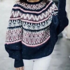 ANTHROPOLOGIE SLEEPING ON SNOW Poncho Swea…